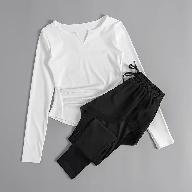 

Женский быстросохнущий костюм для йоги 2024 года: Осенне-зимняя спортивная одежда для бега, пилатеса и фитнеса L