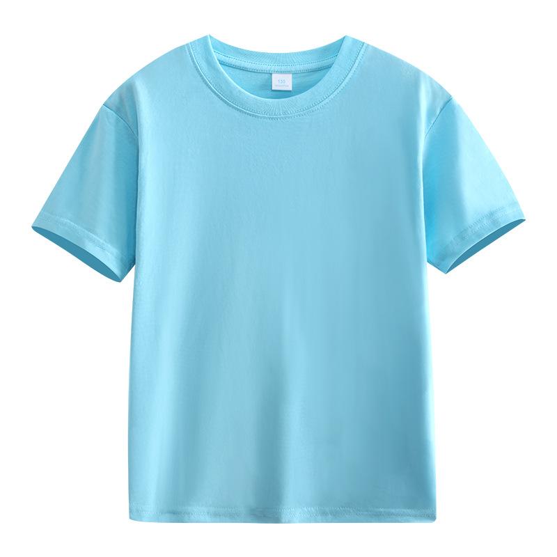 Children's T-shirt Candy Colored Short Sleeved Class Uniform Kindergarten Blank Hand Drawn