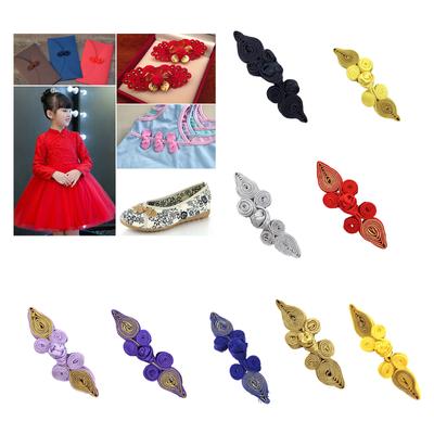 Persikoform Kinesisk Cheongsam Knutknapp Fastsättning Bandfäste Kostym Tangskjorta Kostym DIY Sömnad Hantverkstillbehör