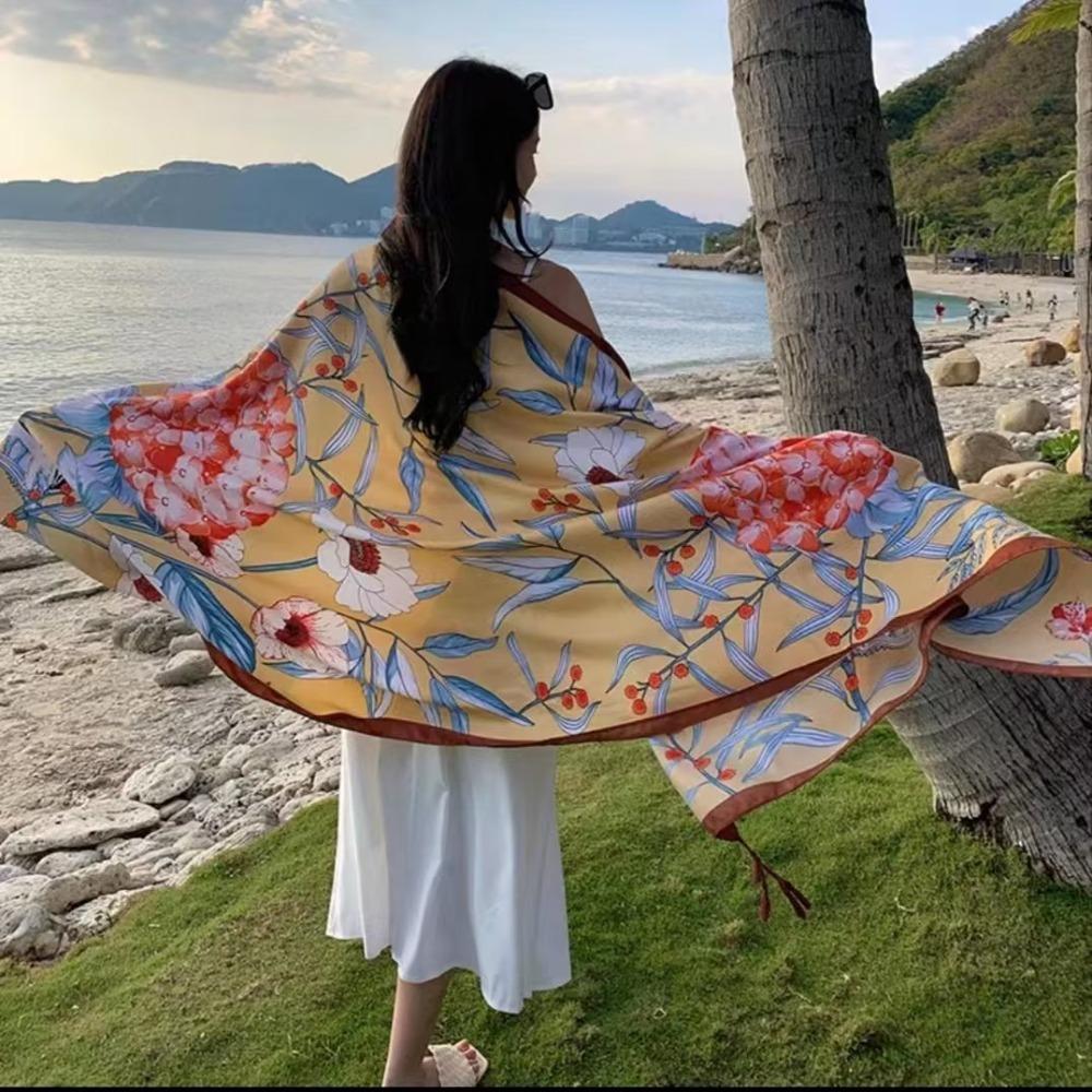 90x180cm Bikini Large Shawl Wrap Long Headband Hijab Shawl New Swimsuit Wrap  Summer