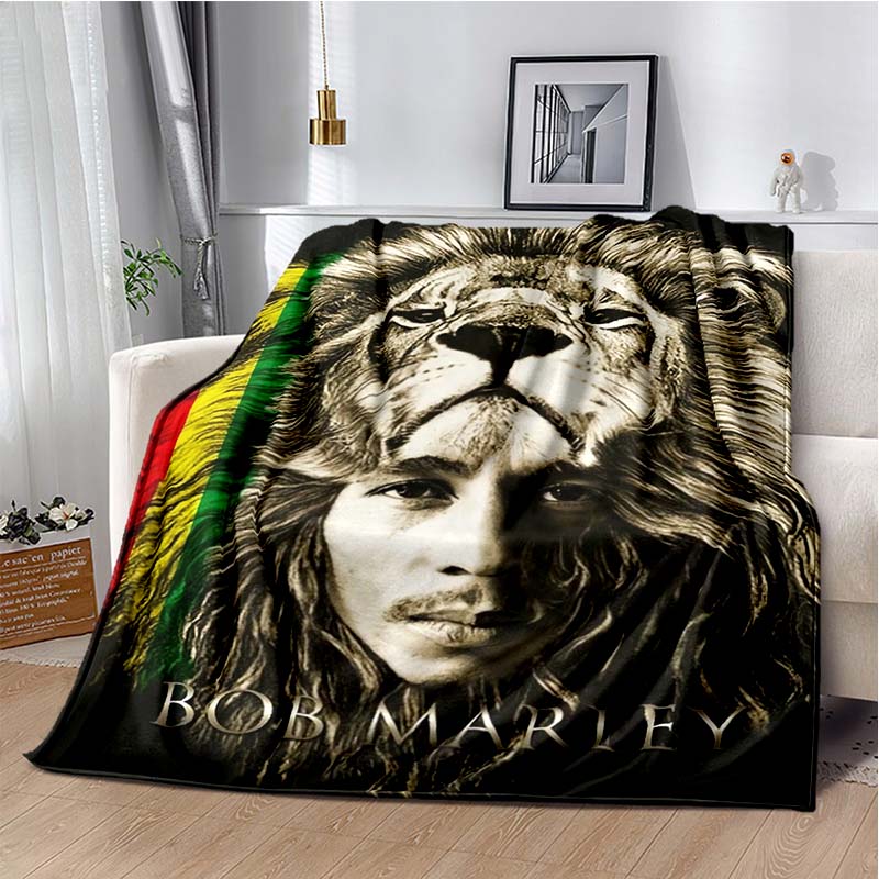 Bob Marley Music Throws Blanket for Kid Couch Sofa Travel Home Picnic Hiking Bed Beding Super Soft Flannel Blanket Birthday Gift