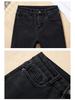 Women's Slim-Fit High-Waisted Grey Denim Jeans with Stretch, Spring/Autumn 2026 Collection, Body-Shaping Pencil Pants