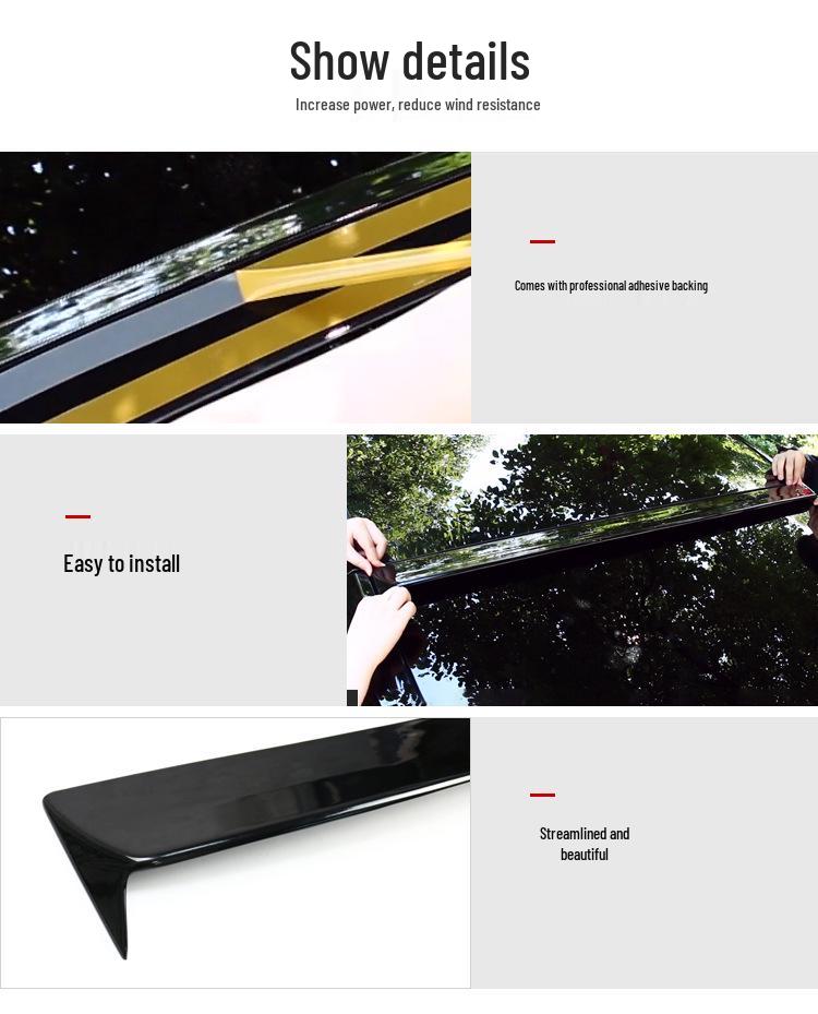 Tesla Model Y Exterior Spoiler Wing - No-Drill Adhesive