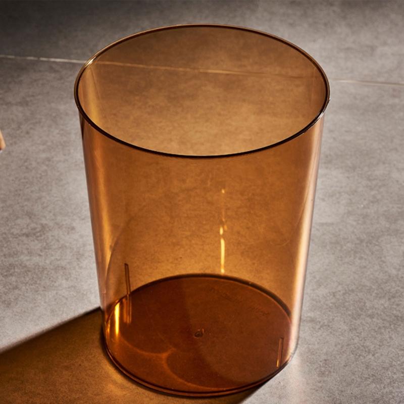 Light Luxury Transparent Trash Can Large Capacity Dustbin Garbage Bucket for Bathroom Kitchen Office Waste Paper