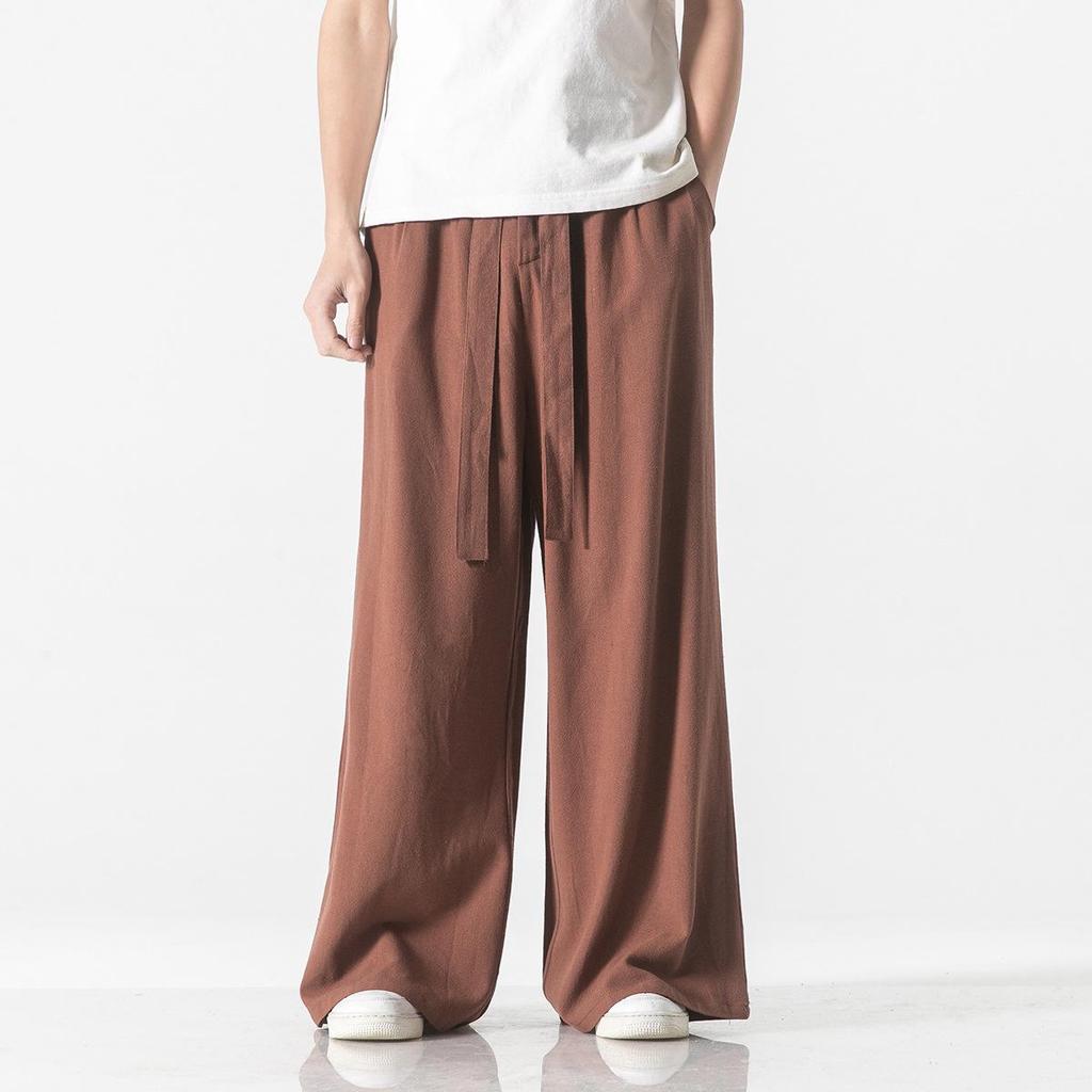 2022 Men's Chinese Style Wide-Leg Cotton Linen Pants