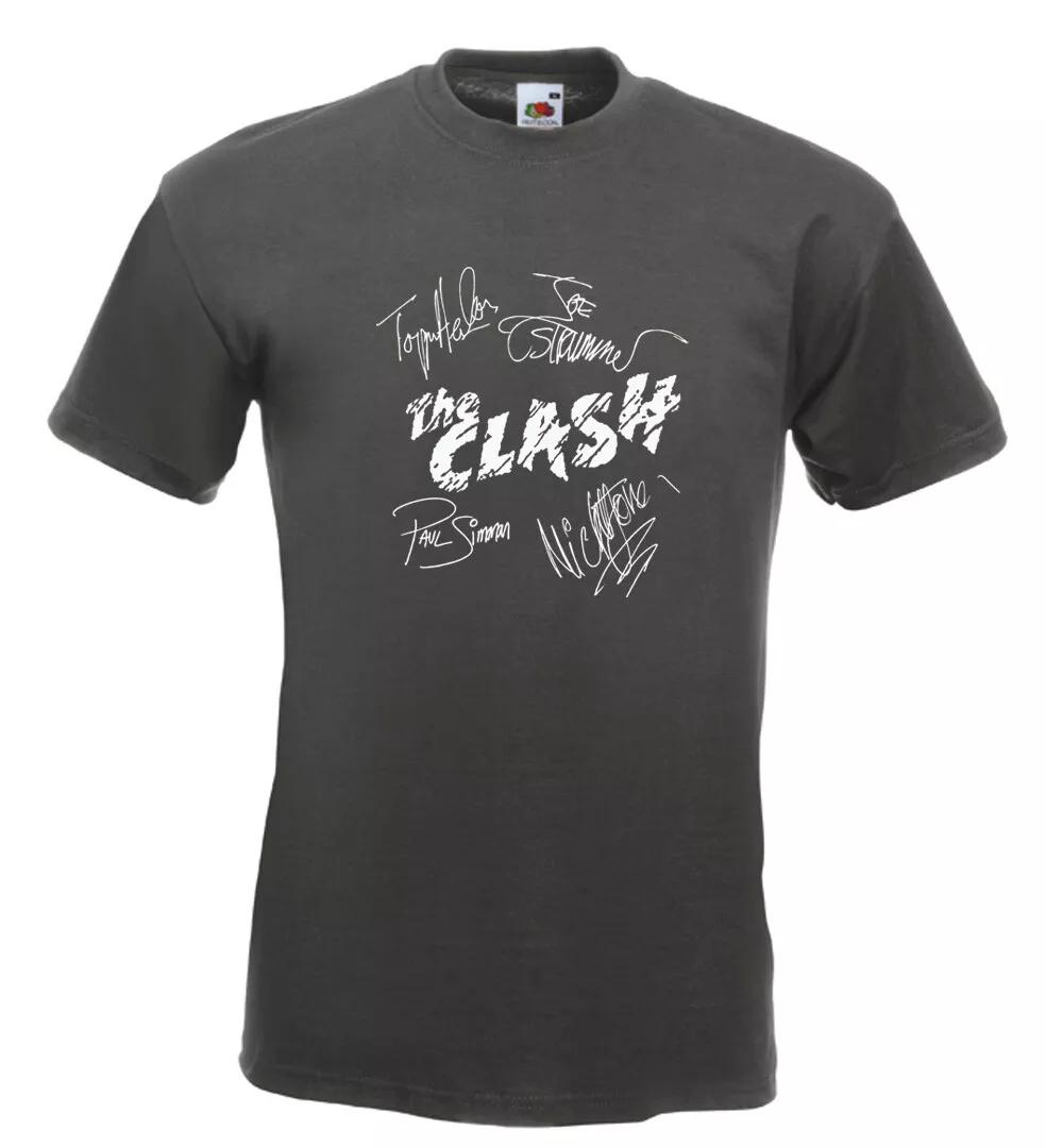 

Футболка с автографами The Clash Мик Джонс Джо Страммер Полный контроль Панк M