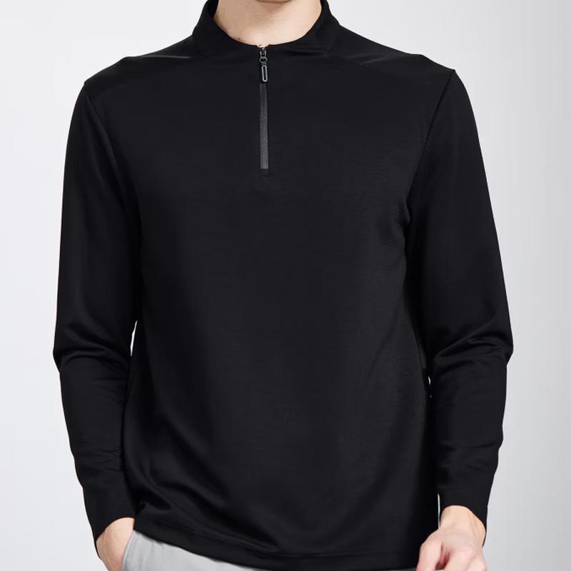 Men s Breathable Half-Zip Long-Sleeve T-Shirt 52