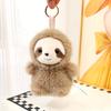 16cm Cartoon Animal Pendant Soft Fuzzy Cute Koala Bear Peluche Toy Panda Dinosaur Sloth Metal Ring Key Chain Fashion Accessory