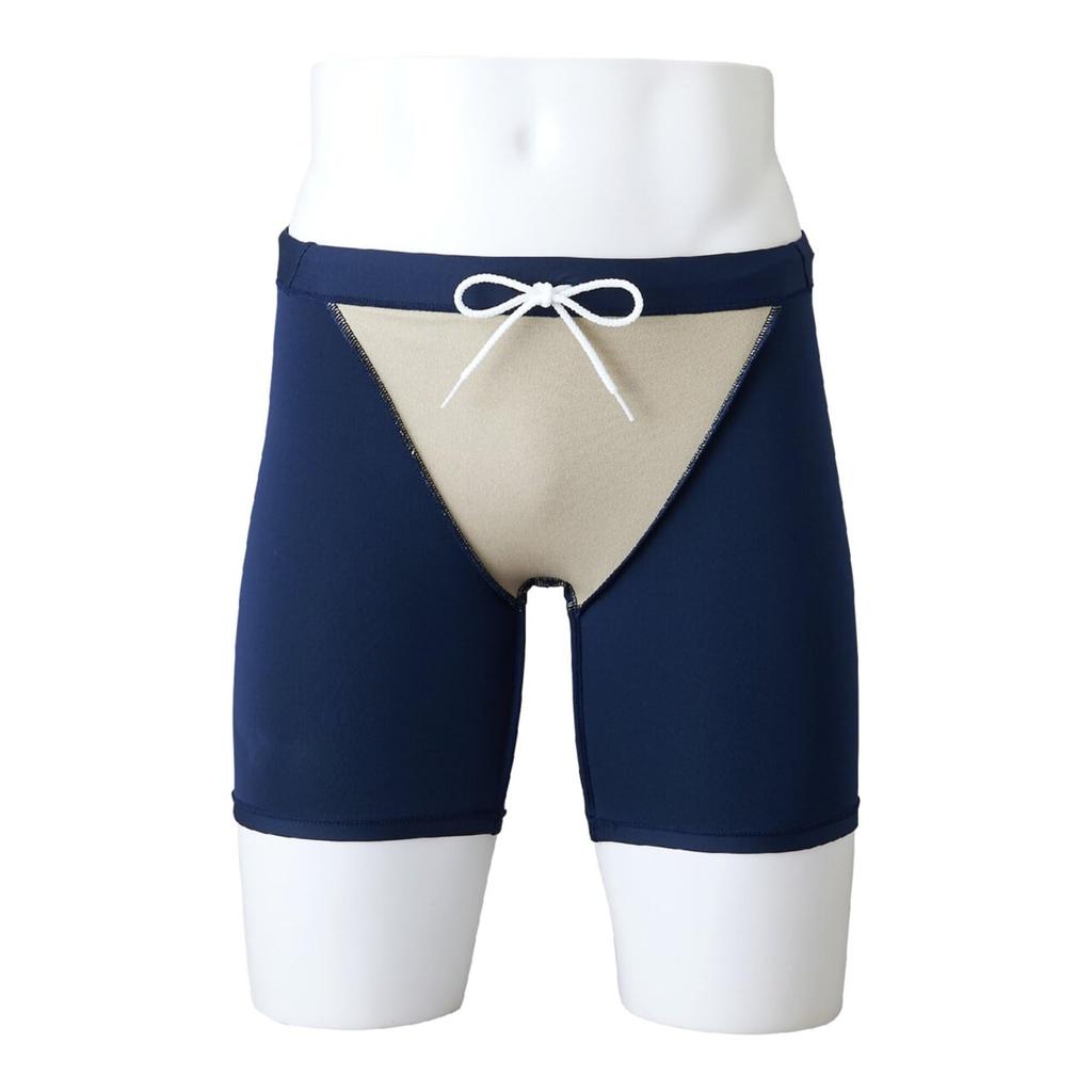 Mizuno Basic Half Spats N2MBAA01 Navy for Competitive and School Swimwear (16cm Inseam) Swimming, Swimming, Practice,