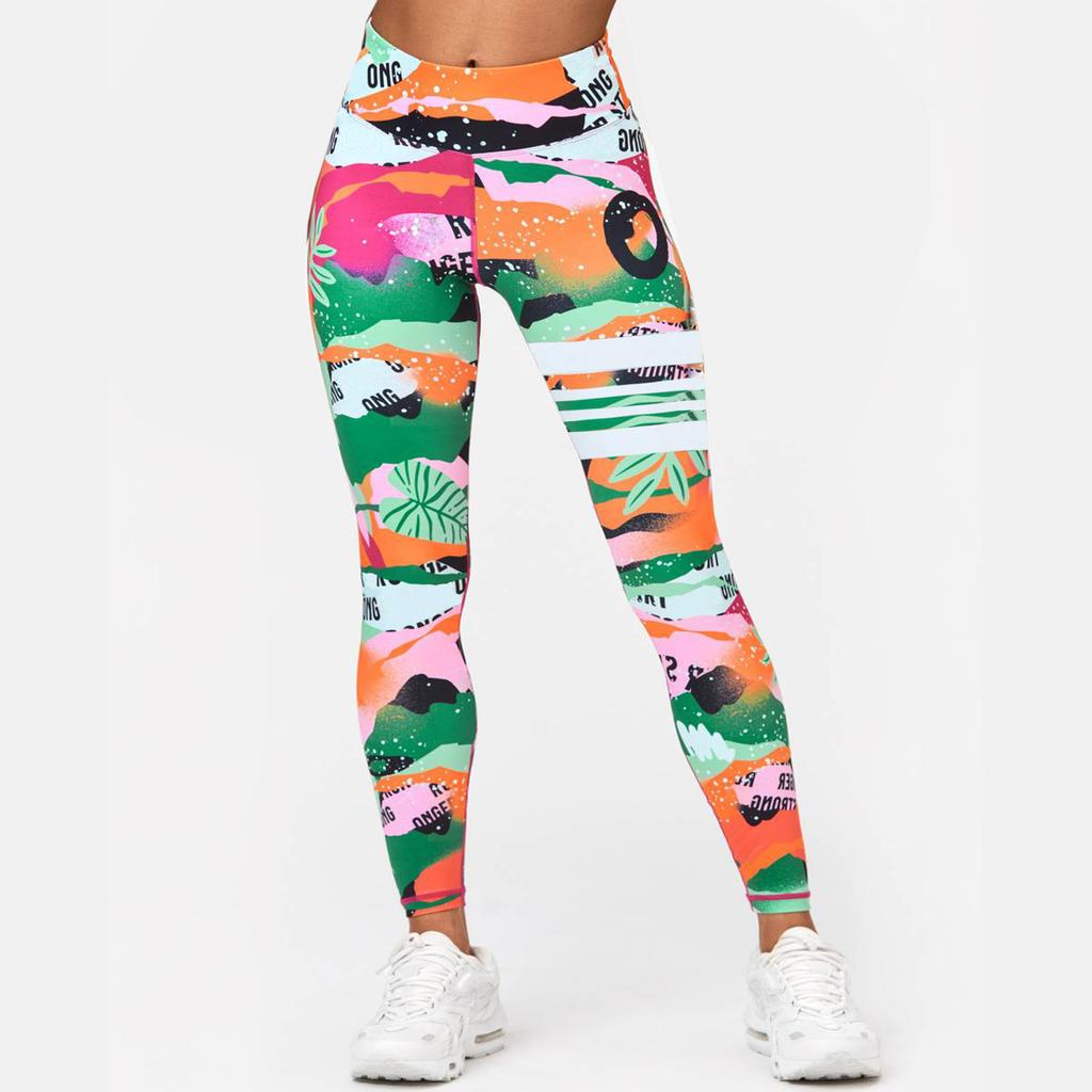Printed Tight Pants, High Waisted Sports Leggings, Women's Yoga Clothes, Yoga Pants, Elastic Sports Pants