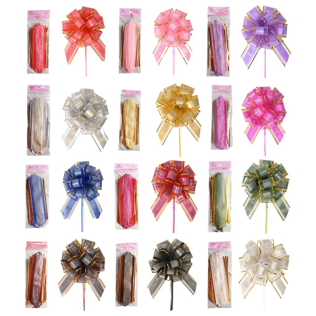 20Pieces Large Pull Bows Gift Bows Present Wrapping Pull Bows with Ribbon for Wedding Party Decorations Gift Baskets