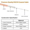 SMA Male to BNC Male Cable 1ft,2 Pack SMA to BNC Cable RG316 SMA BNC Adapter Cable for RF Applications/Antennas/Wireless LAN Devices/Wi-Fi Radios