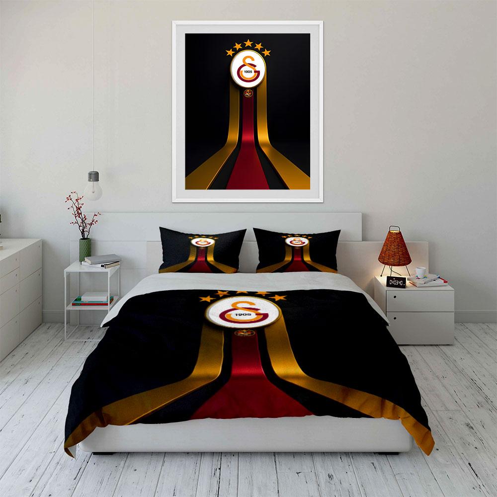 Gold stars, emblem, stripes. Bedding sets Duvet cover sets Duvet covers Pillowcases(1 * Duvet Cover 2 * Pillowcases without duvet insert)