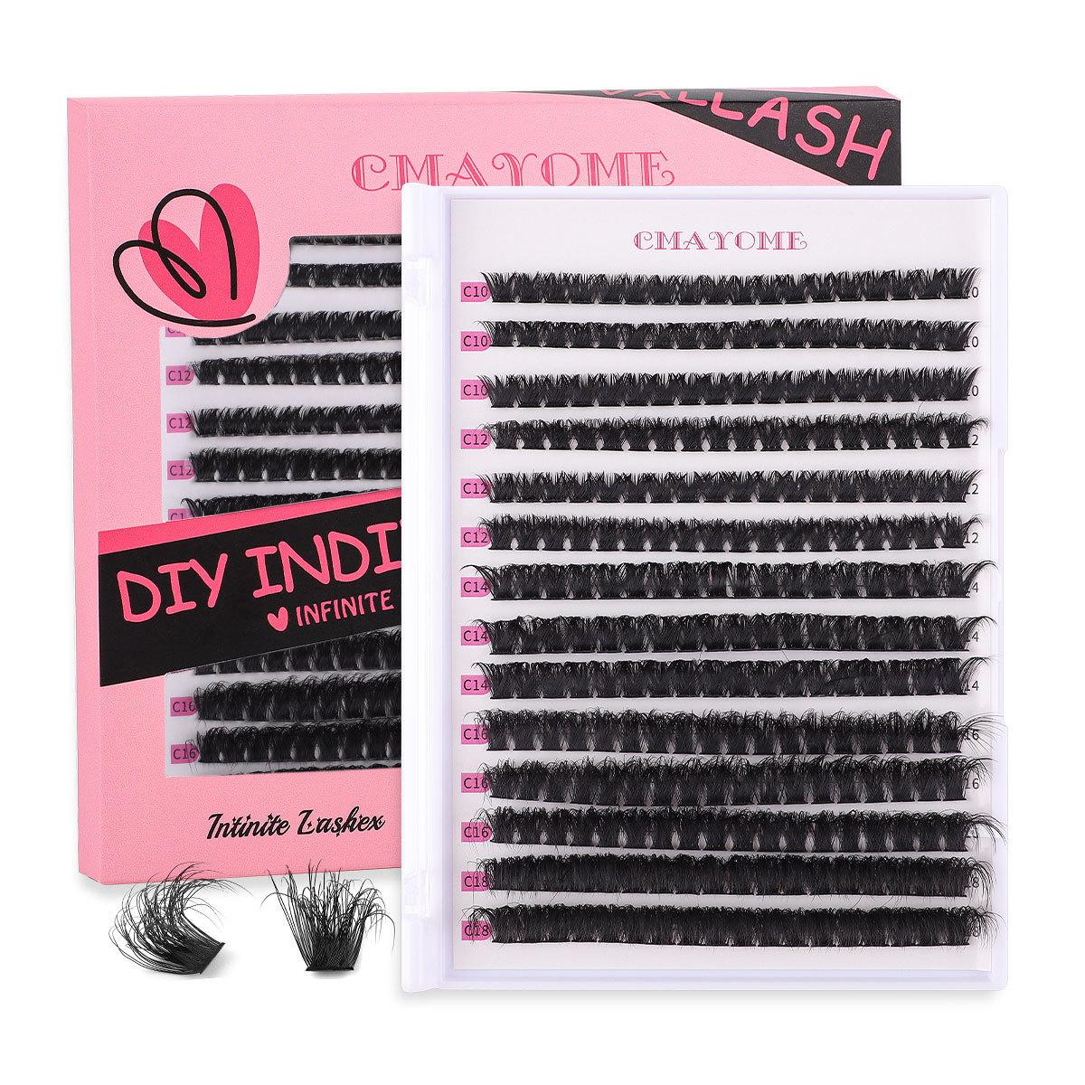 

30D80D Single Cluster D Song False Eyelash Set Diy Segmented Large-Capacity Thick Eyelashes