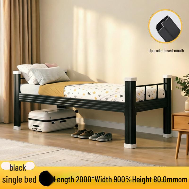 Iron Bunk Bed - Sturdy, Silent, Thick Frame with High and Low Design for School Use