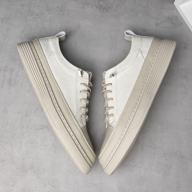 Moda Genuíno Couro Tênis Masculinos Novos Moda Branco Casual Sapatos Esportivos Originais Leves Flats Lace-up Vulcanize Sapatos Tênis