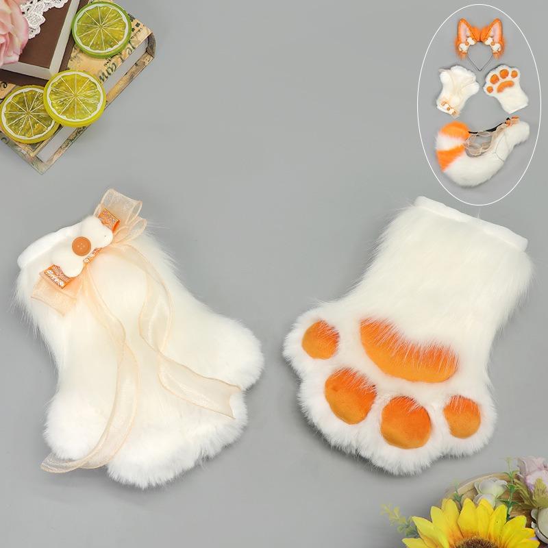 Handmade Demon Fox Lo Niang Fox Ears Beast Ears Headband Furui Beast Suit Cat Claw Beast Claw Comic Exhibition Cos Fox Tail Suit