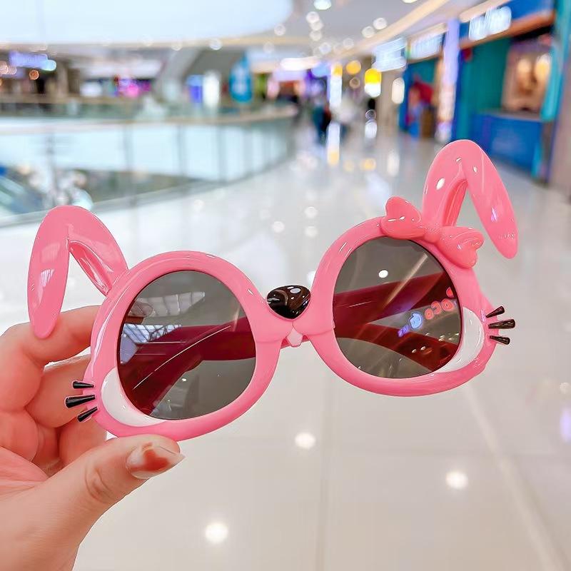 New Girl's Cute Rabbit Sunglasses Stylish Cartoon Children Glasses Baby Photography Sun Glasses