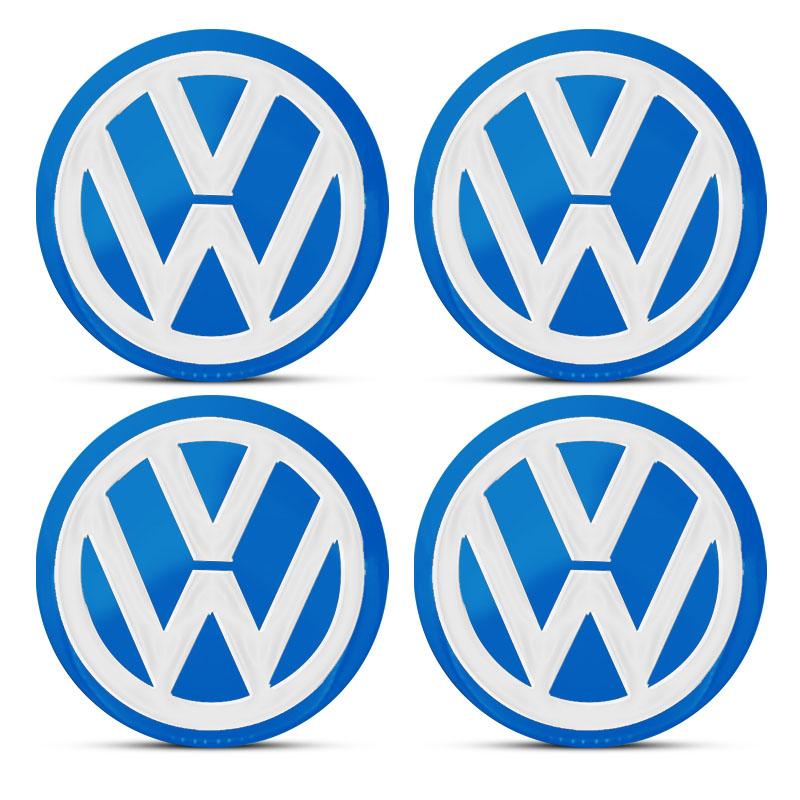4pcs 56MM Car Wheel Center Hub Cap Logo Stickers Rim Cover Emblem Decal For Volkswagen Golf-7 4 5 6 CC T-ROC Sharan Passat B5 6 7 Polos Tiguan
