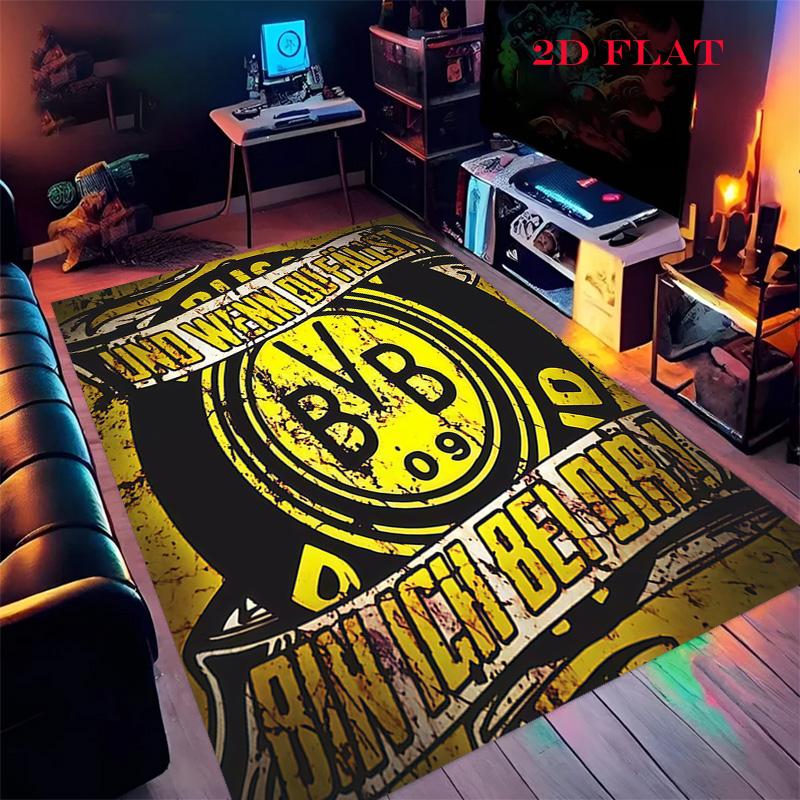 

Borussia Dortmund logo Carpet Rug for Living Room Bedroom Home Sofa Decoration,Kids play Nonslip Floor Mat 40x60cm( 15x23in )