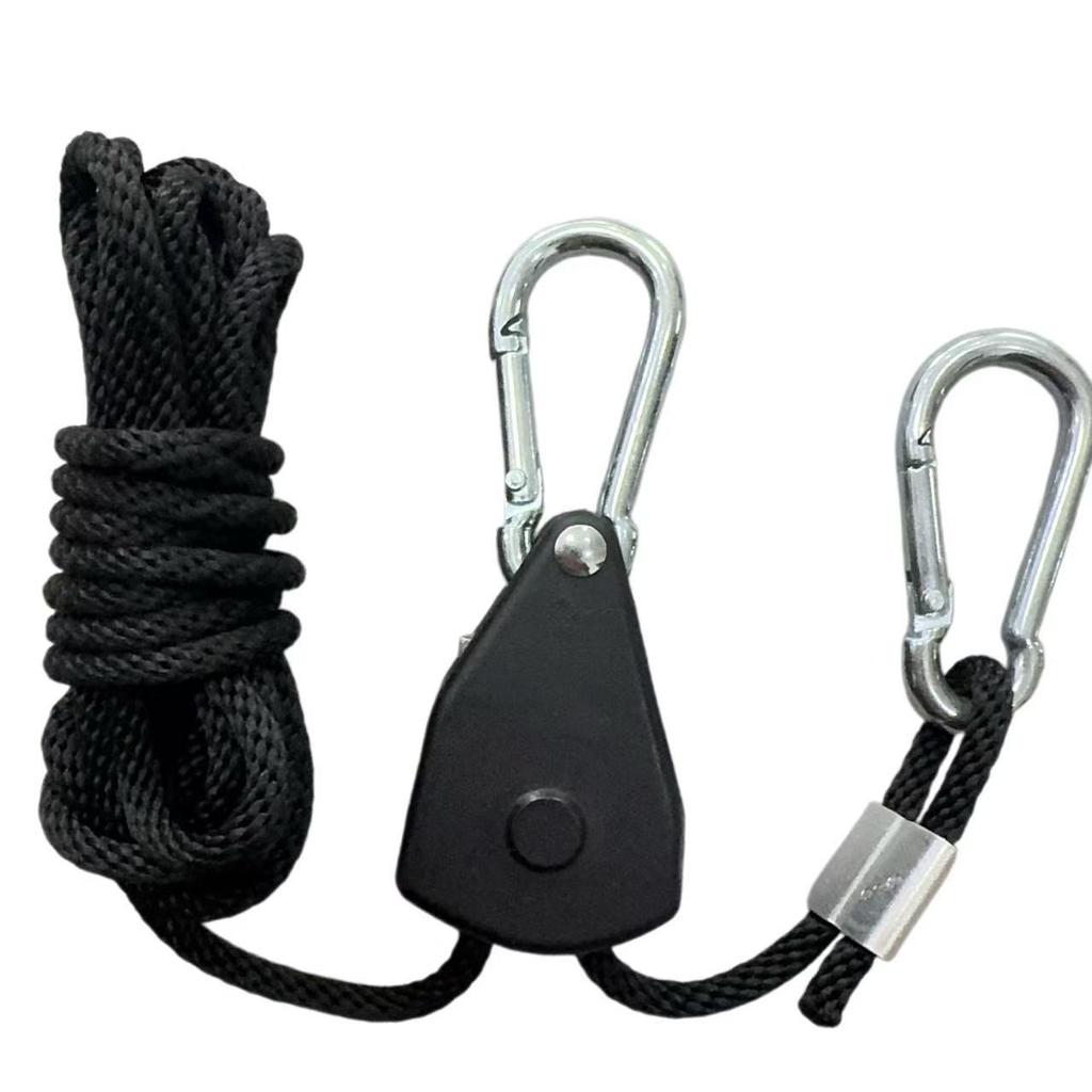 1/8 Metal Wheel Lamp Lanyard Pulley Buckle Tensioner for Outdoor Tent Ropes