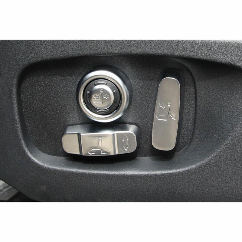 Fit For Range Rover Sport 14-22 Silver Seat Adjust Handle Button Cover Trim 8PCS