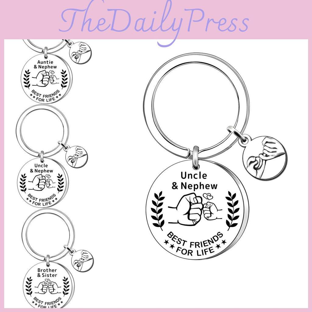 Chaveiro de Aço Inoxidável Atacado Para Dia dos Pais e Dia das Mães Presente Perfeito Para Tia e Sobrinho