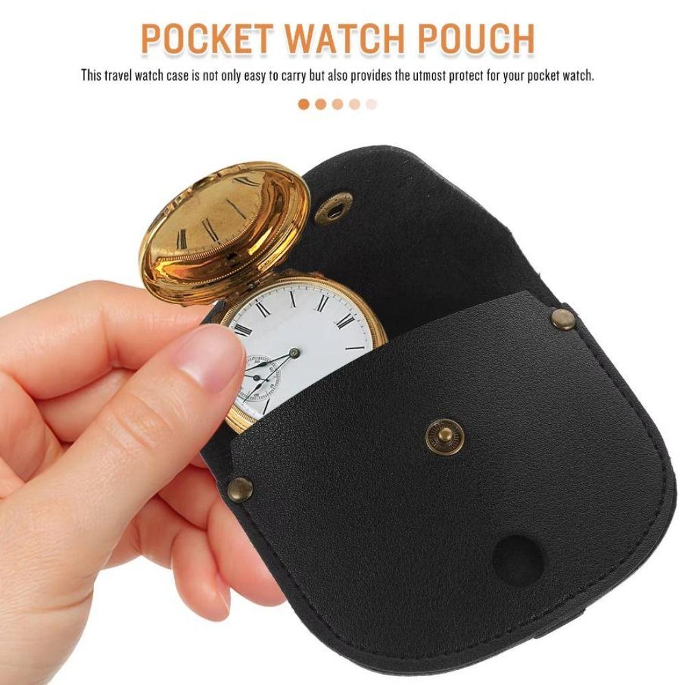 Pu Leather Vintage Compass Leather Case Portable Pouch Holder Container  Outdoor Adventure Camping