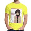 Round Collar Serial Experiments Lain Sad Japanese Anime Aesthetic T Shirt Casual For Male Slim Top