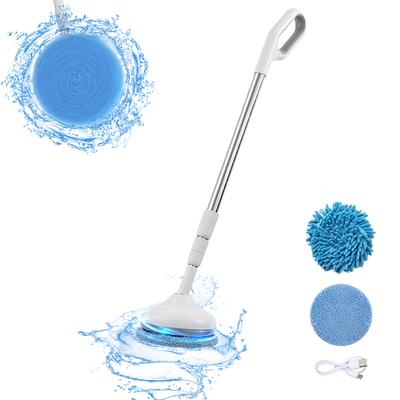 Electric Spin Scrubber Rechargeable Portable Electric Spin Mop Cleaner with Replaceable Brush Heads