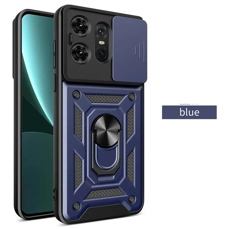 Shockproof Armor Case for Motorola  Edge 50 40 NEO 30 Pro Ultra Fusion G04 G34 G84 G54 G42 Ring Holder Slide Lens Protect Cover