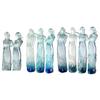 Goddess Figurine Resin Tinted Goddess of Hope Sisters Sculpture Transparent Gradient Blue Woman Statue for Table Mantel Bookshelf Decor