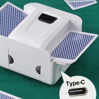 Pokergerät Automatischer Kartenmischer Typ-C-Aufladung Geräuscharm Elektrischer Poker-Kartenmischer Brettspiele Tragbar