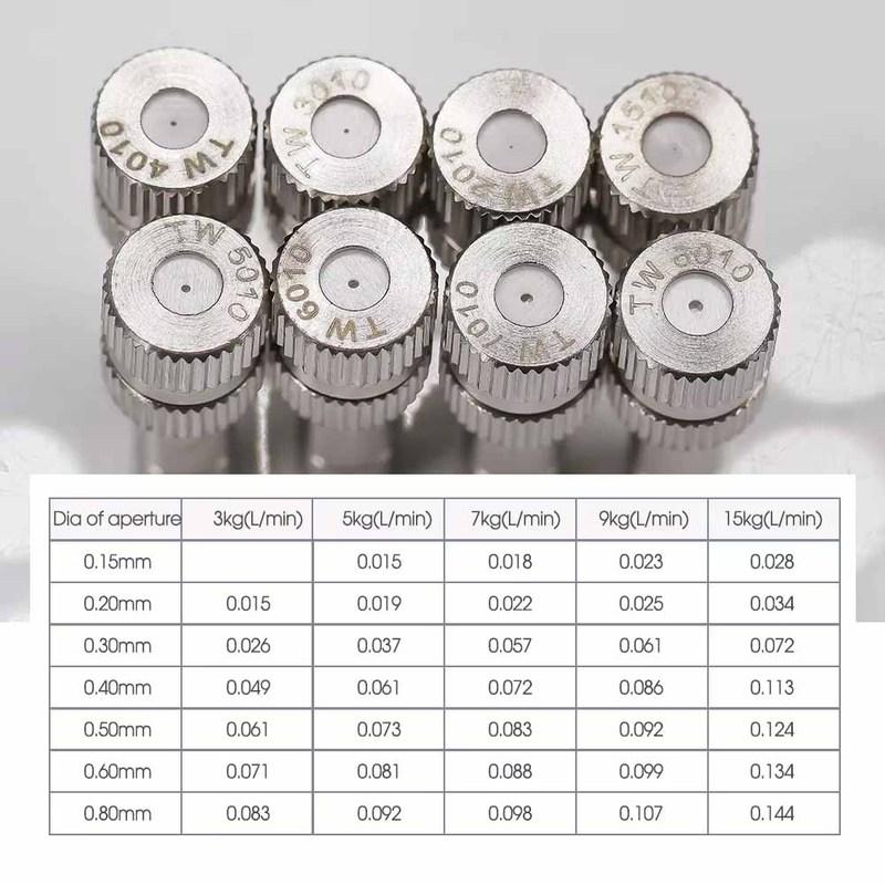 6mm Low Pressure Misting Nozzles 0.15-0.8mm Fine Atomizer Sprayer Slip Lock Quick for Garden Irrigation Humidification Cooling