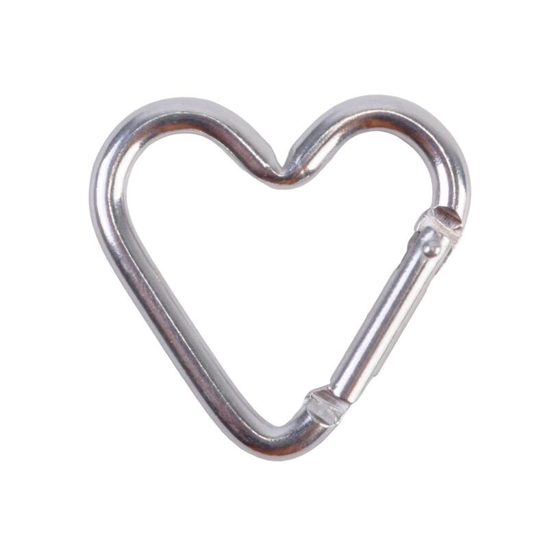 DianRien Mini Heart-shaped Aluminum Carabiner Hooks (8-Pack)