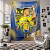 Cristiano Ronaldo Duvar Kilim Ev Dekorasyonu Yatak Odası Oturma Odası Arka Planı için Duvara Asılan Kumaş