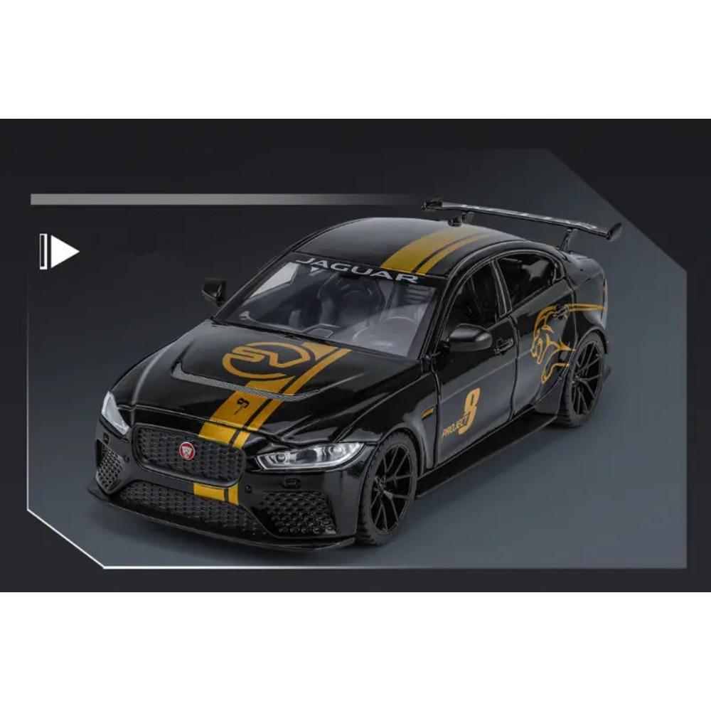 1/24 Jaguar XE SV Project8 Alloy Sports Car Model Diecast Metal Racing Car Model Simulation Sound Light Collection Kids Toy Gift