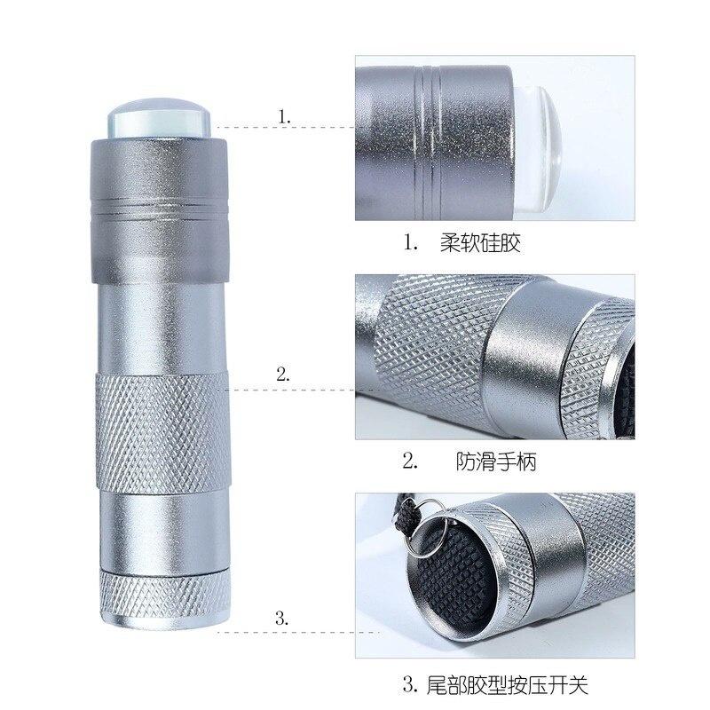 Silicone Handheld Lamp Manicure Handheld Lamp Embossed Sticker Sequin Sticker Portable Mini One-handed Phototherapy Lamp