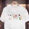 Cute Korean Style Dog Print T-Shirt Women Funny Cartoon Puppy Graphic Tee Loose O-Neck Short Sleeve Tshirt Tops