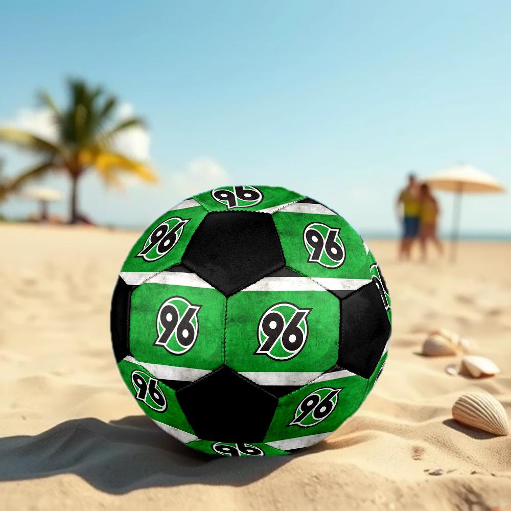 SIZE 5 Hannover 96 Soccer Ball Colorful All Ages Machine Stitched PVC Competition Ready Durable High-Bounce