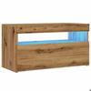 VidaXL TV Cabinet with LED Lights Artisan Oak Engineered Wood, TV Stand, Media Unit, TV Console, Furniture 856317