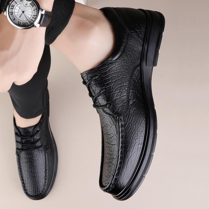 Spring New Luxury Brand Business Loafers Shoes Mens Classic Genuine Leather Slip-On Driving Shoes Casual Moccasins Office Shoes