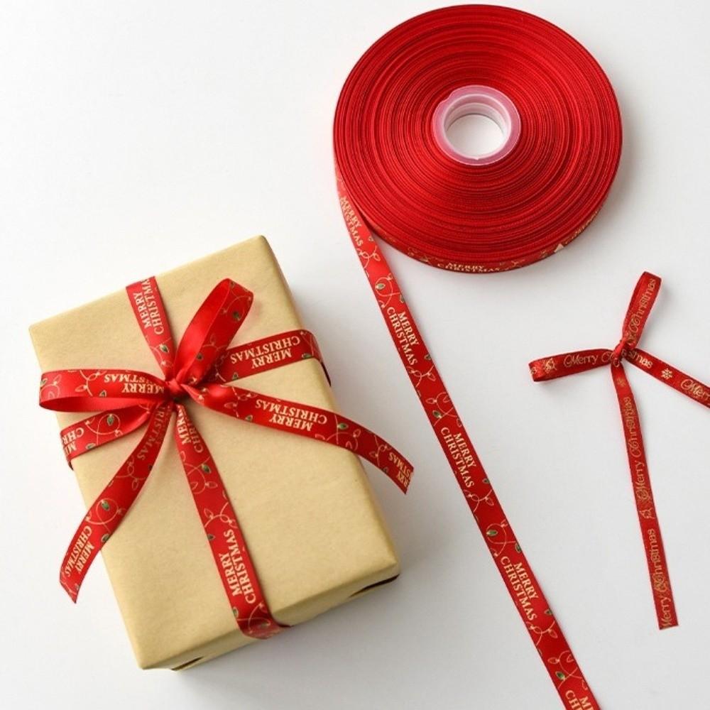 2M Dacron Christmasn Ribbon Red Gift Wrapping Ribbon Holiday Decor Gift Packing  Christmas