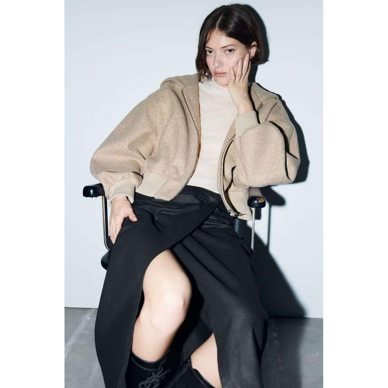 Za Export New Arrival Women's Clothing ZR Fashion Style Fashion Soft Short Pilot Jacket Outwear 1014846