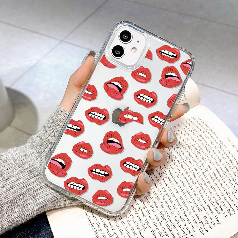 Cartoon Painting for iPhone17Pro for Apple 16 Air Cushion 15 Anti-drop 14 Transparent Mobile Phone Case Soft Case