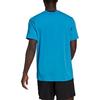 adidas T Shirts Men's Lake Blue V Neck Straight Fit HB9199