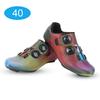 A Pair of BOODUN Microfiber Breathable Wear Resistant Dazzling Road Bike Cycling Shoes for Riding Enthusiasts