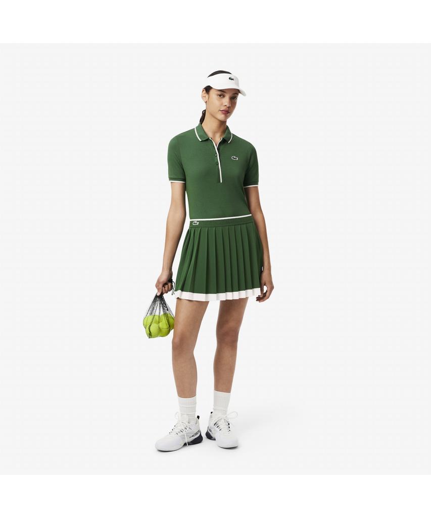 LACOSTE Dames Tennis Heritage Tipping Poloshirt Pf8603-55N Yrr