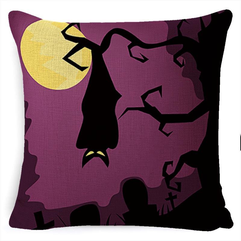 Pillow Case Holiday Party Halloween Horror Bat Office Pillow Case Car Waist Support Cushion Lumbar Pillow