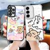 Kawaii Line Puppy Cute Soft Phone Case For Samsung A17 A27 A07 A37 A57 A16 A56 A15 A55 A14 A54 A13 A53 A26 A36 A25 A35 A24 A34 A